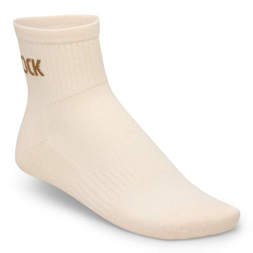 Cotton Crew Ankle Sock - Eggshell Mink||Chaussettes au dessus de la cheville en coton - Coquille d'oeuf et vison