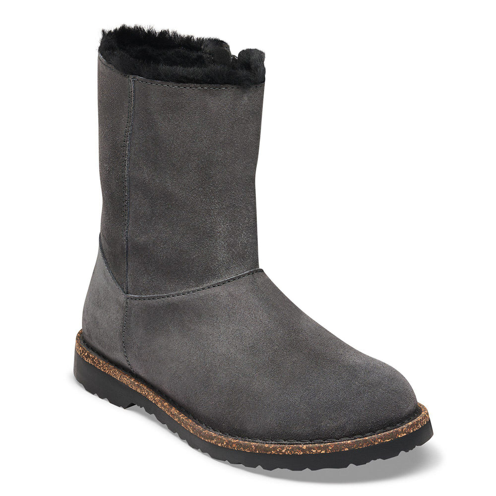 Uppsala Zip - Charcoal Suede Shearling||Uppsala Zip - Suède fourrure charbon