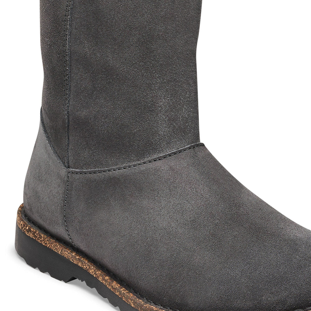 Uppsala Zip - Charcoal Suede Shearling||Uppsala Zip - Suède fourrure charbon