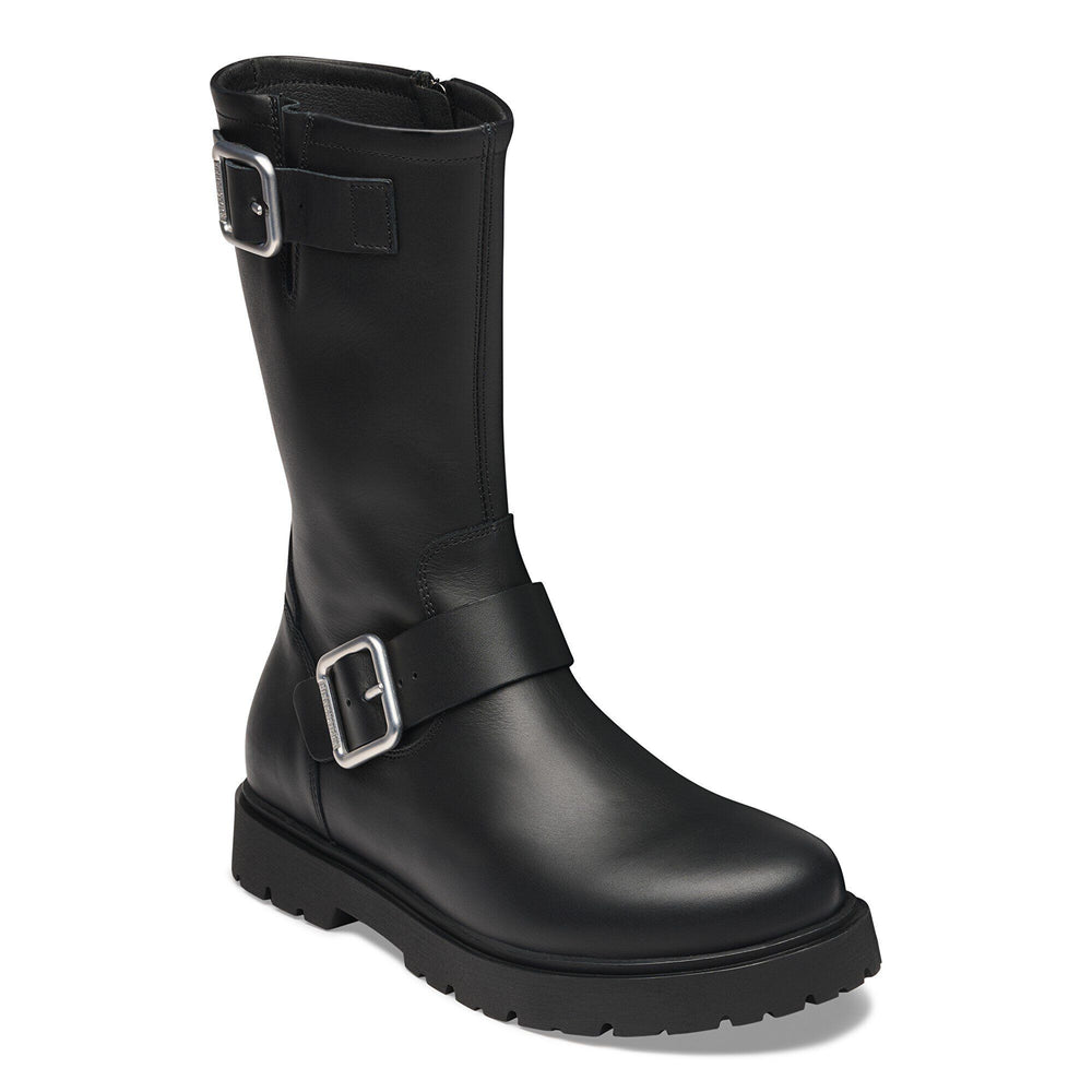 Highwood Mid Buckle - Black Leather||Highwood Mid avec boucle - Cuir noir