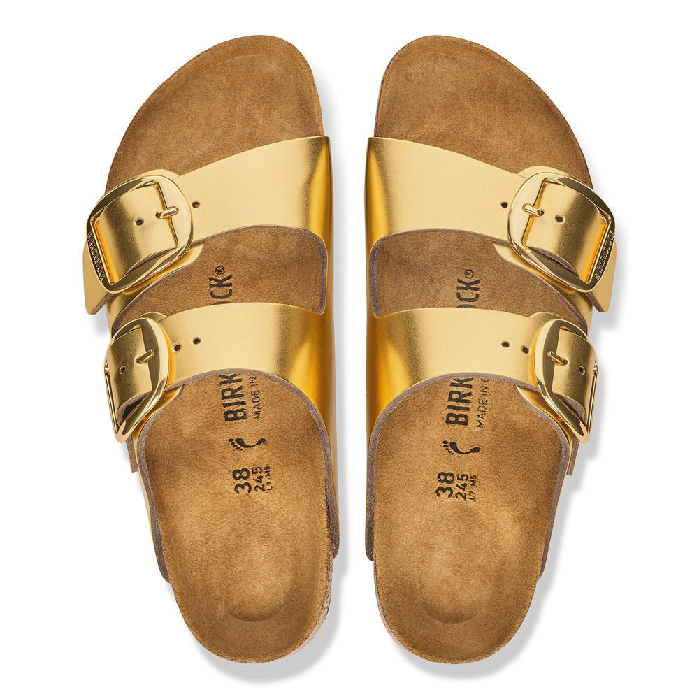Arizona Big Buckle - Metallic Gold Leather ||Arizona  à grosse boucle - Cuir métallique or
