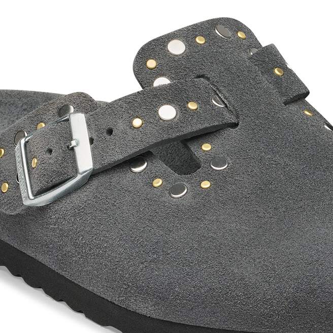 Boston Rivets - Charcoal Suede||Boston rivets - Suède charbon