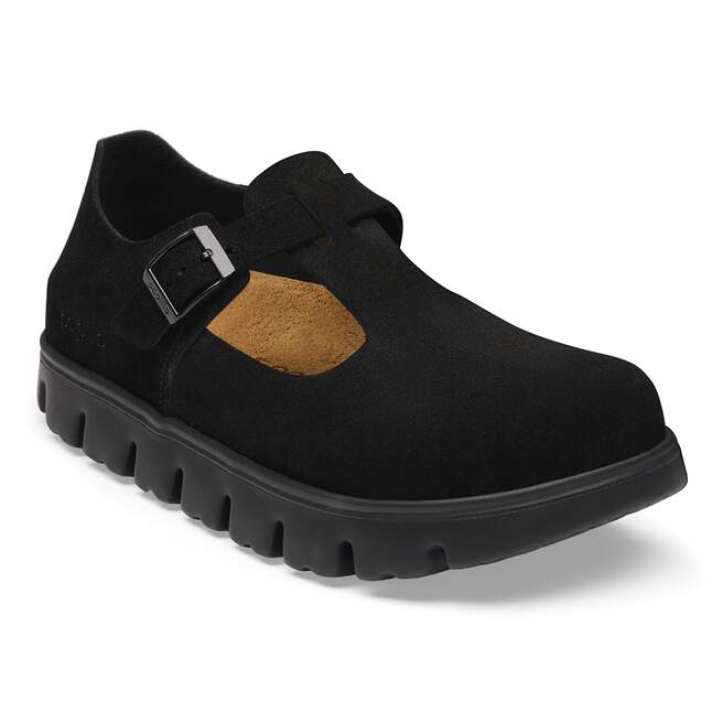 Paris Chunky - Black Suede||Paris grosse semelle - Suède noir