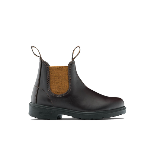 2591 Kids - Brown Leather with Toffee Elastic||2591 Enfants - Cuir brun avec élastique Caramel