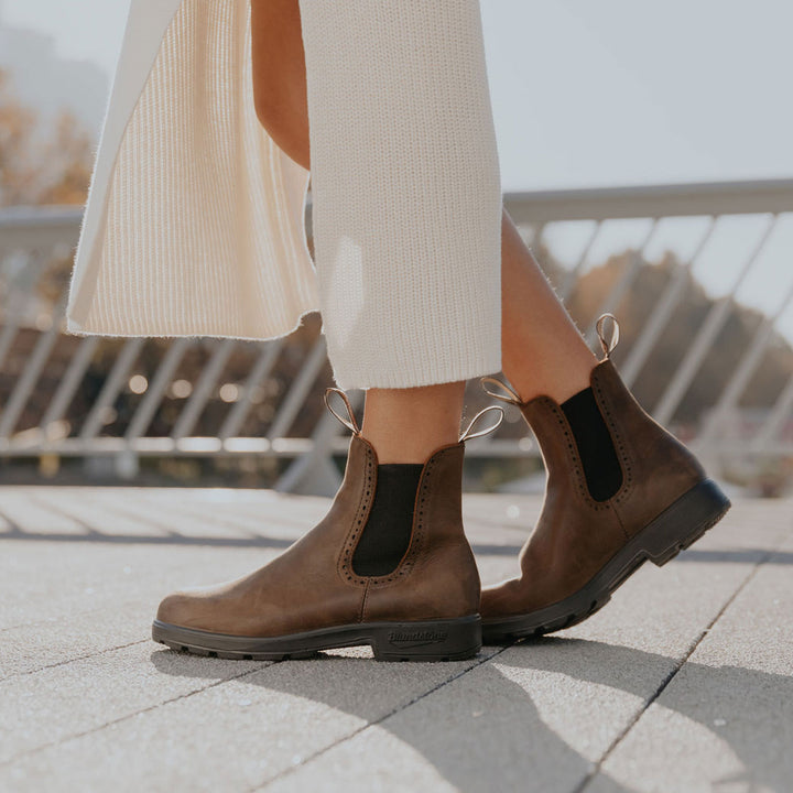 2151 Original Hi-Top Women - Antique Brown Leather||2151 Originales botte montante pour femmes - Cuir brun antique