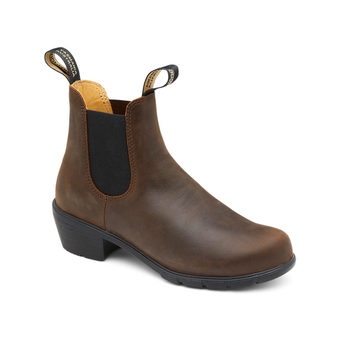 1673 Women Heel - Antique Brown Leather||1673 pour femmes avec talon - Cuir brun antique