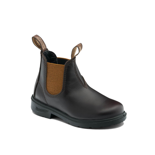 2591 Kids - Brown Leather with Toffee Elastic||2591 Enfants - Cuir brun avec élastique Caramel
