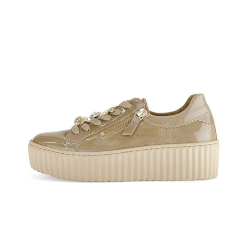 *FINAL SALE*53.201-92 - Beige Patent Leather ||*VENTE FINALE*53.201-92 - Cuir verni beige