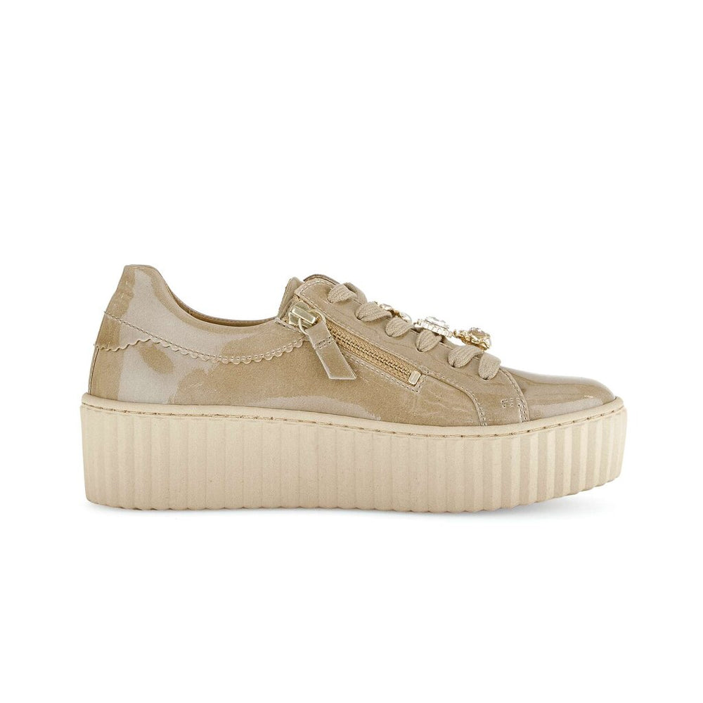 *FINAL SALE*53.201-92 - Beige Patent Leather ||*VENTE FINALE*53.201-92 - Cuir verni beige