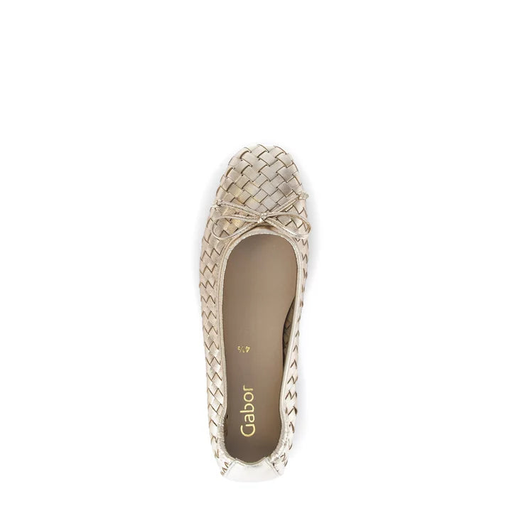 84.145.62 Ballet Flat - Gold Leather||84.145.62 Ballerine - Cuir doré