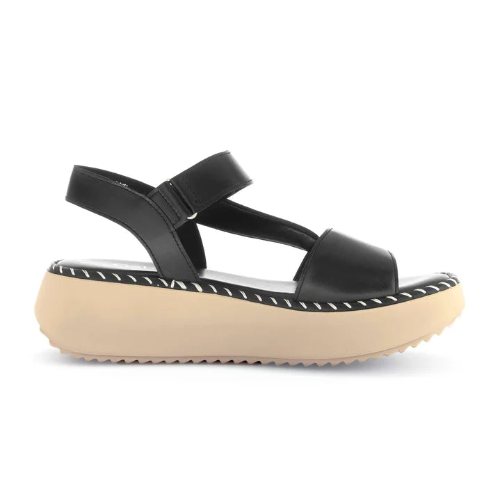84.593.27 Sandal - Black Leather||84.593.27 Sandale - Cuir noir