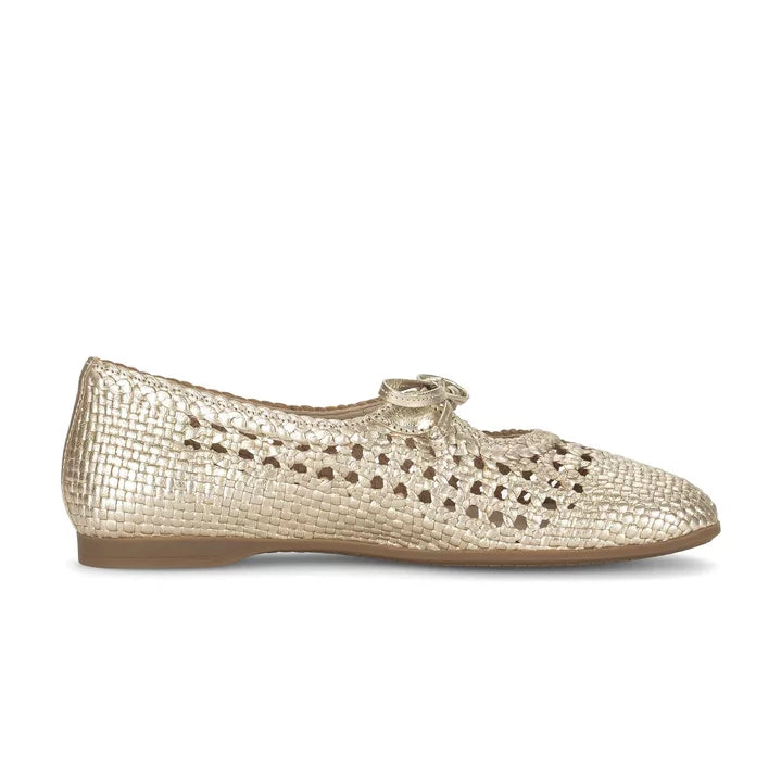 84.158.61 Ballet Flat - Gold Leather||84.158.61 Ballerine - Cuir doré
