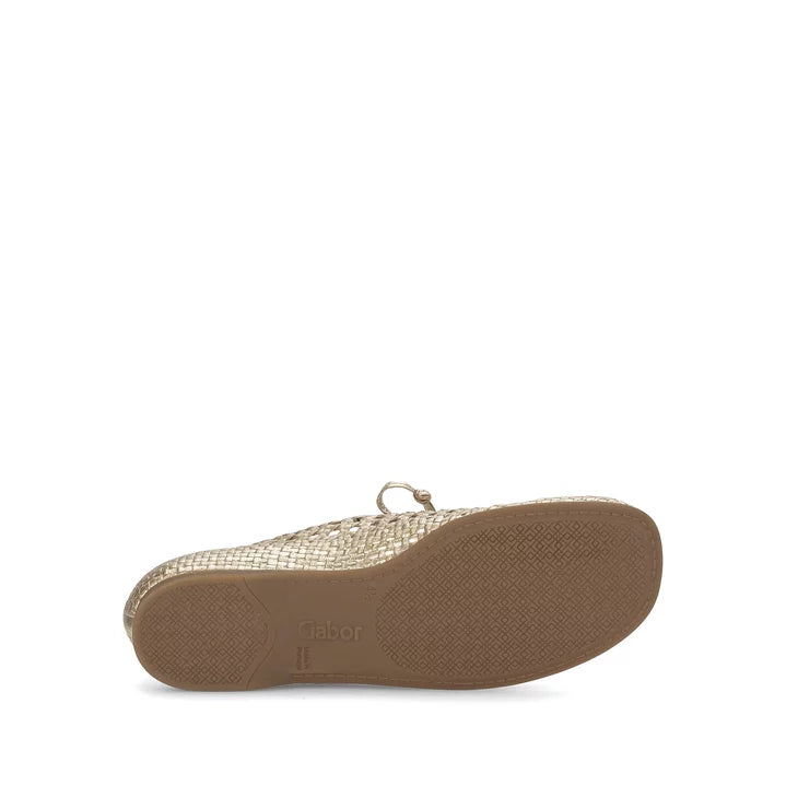 84.158.61 Ballet Flat - Gold Leather||84.158.61 Ballerine - Cuir doré