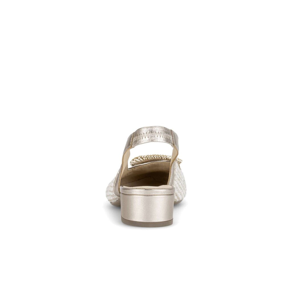 81.526.42 Slingback - Metallic Beige||81.526.42 Escarpins à bride arrière - Beige métallique