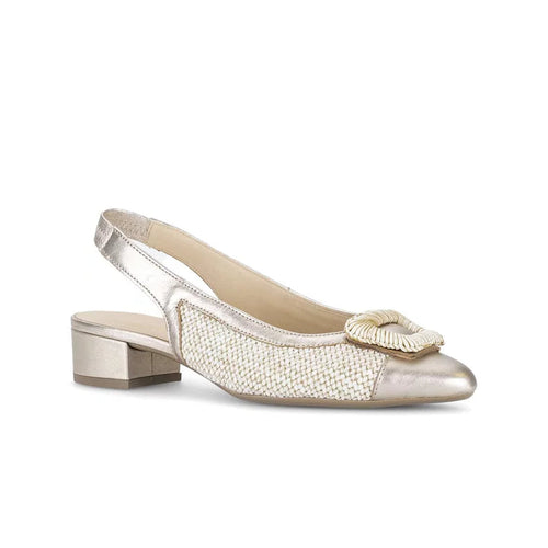 81.526.42 Slingback - Metallic Beige||81.526.42 Escarpins à bride arrière - Beige métallique