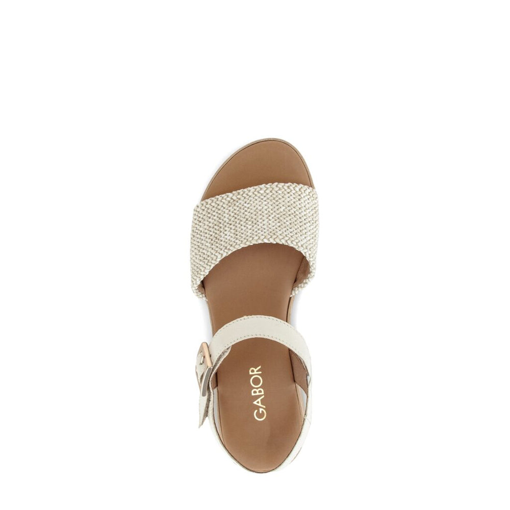 82.814.61 Sandal -  Creme Leather||82.814.61 Sandales - Cuir crème