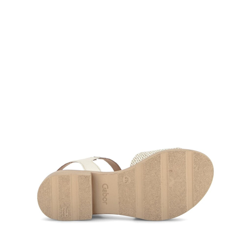 82.814.61 Sandal -  Creme Leather||82.814.61 Sandales - Cuir crème