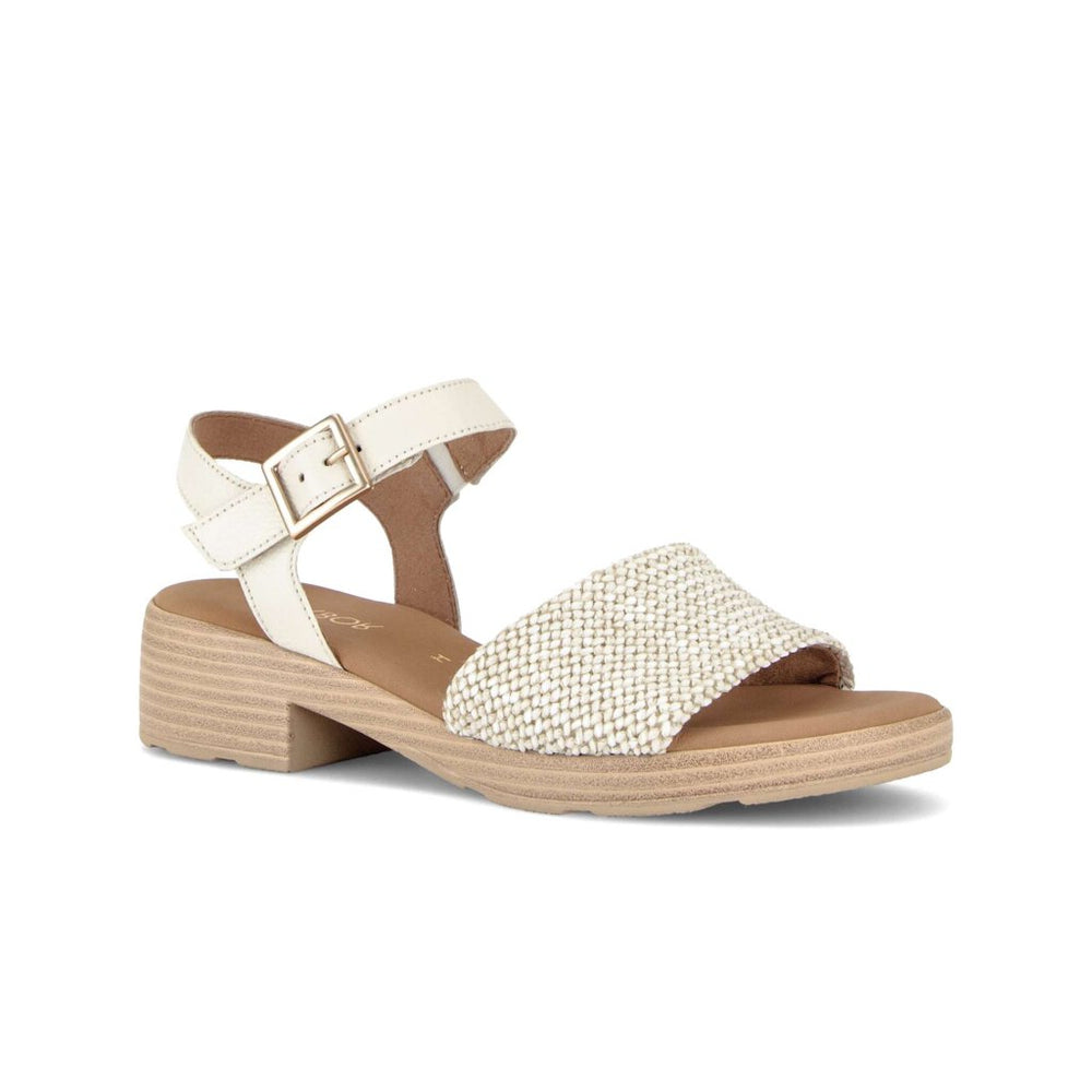 82.814.61 Sandal -  Creme Leather||82.814.61 Sandales - Cuir crème