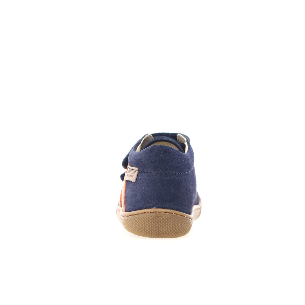Barefoot Sabby VL - Navy-Dark Orange Suede/Leather