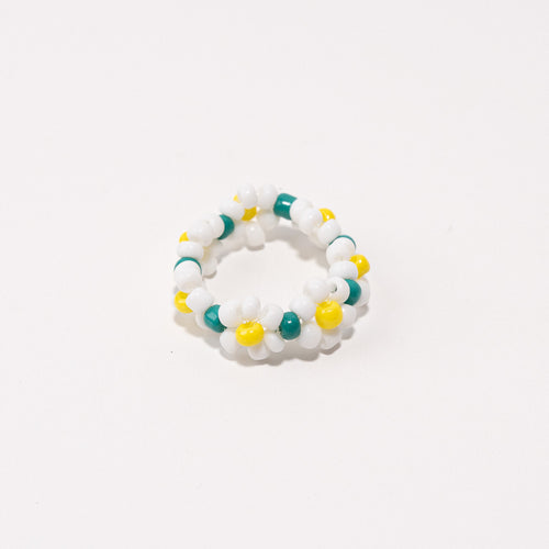 Beaded Shoe Charm - White Multi||Breloque pour chaussures en perles - Blanc multicolor