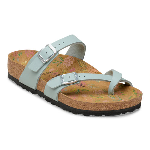 Mayari - Pure Sage Printed Footbed Birko-Flor||Mayari - Birko-Flor sauge pure avec fleurs