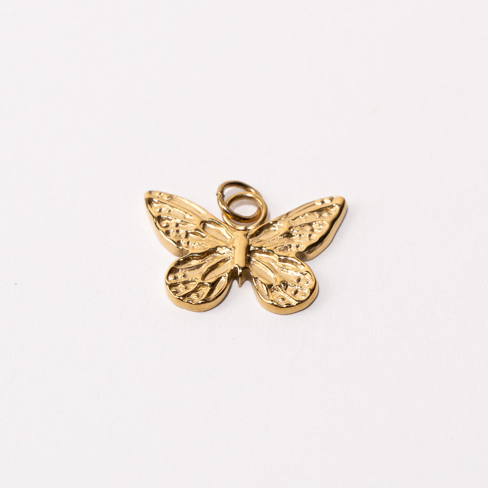 Butterfly Adjustable Loop Shoe Charm - Gold||Papillon breloque à chaussures ajustable - Or