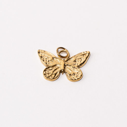 Butterfly Adjustable Loop Shoe Charm - Gold||Papillon breloque à chaussures ajustable - Or