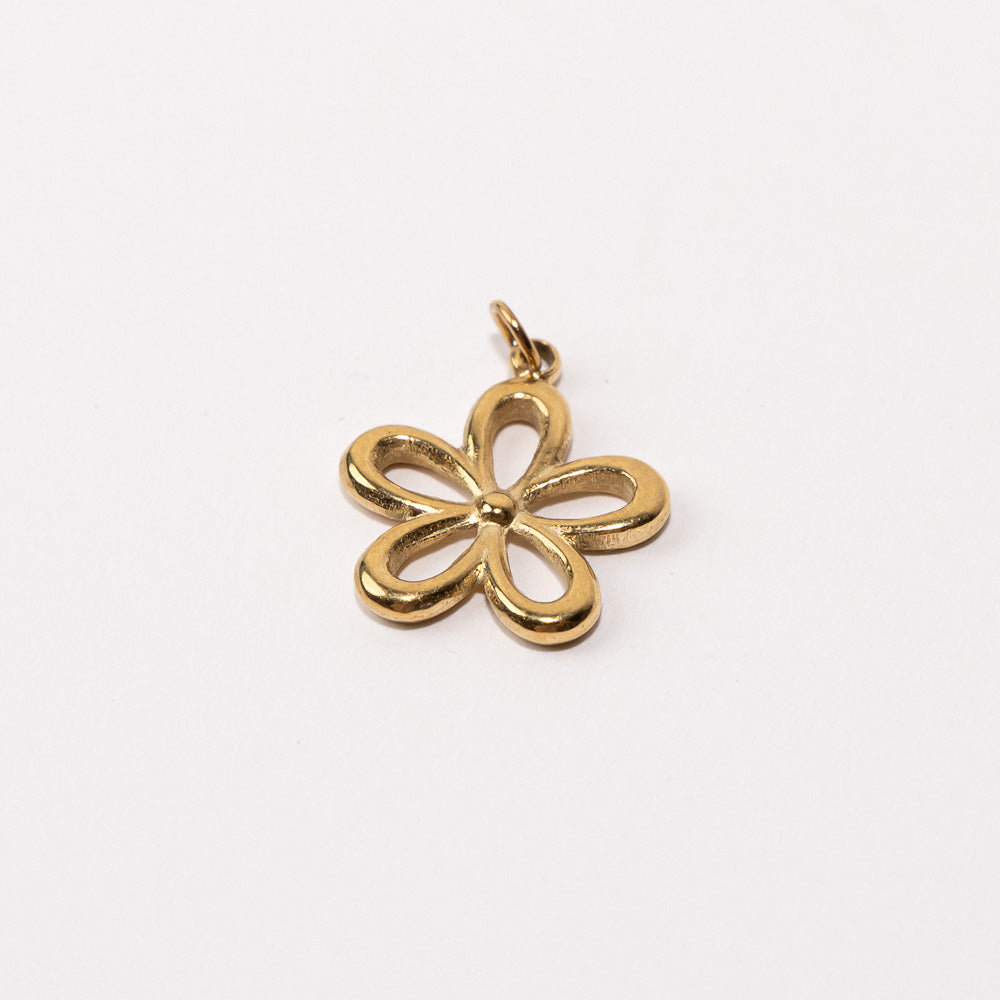 Flower Adjustable Loop Shoe Charm - Gold||Fleur breloque à chaussures ajustable - Or