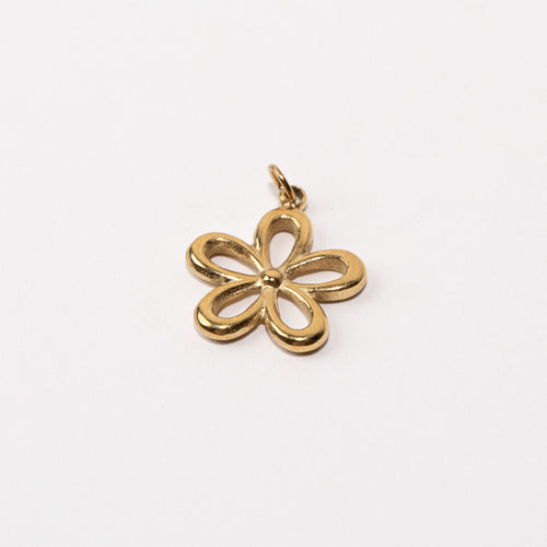 Flower Adjustable Loop Shoe Charm - Gold||Fleur breloque à chaussures ajustable - Or