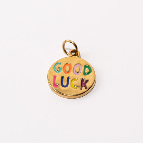Good Luck Adjustable Loop Shoe Charm - Gold||Bonne chance breloque à chaussures ajustable - Or