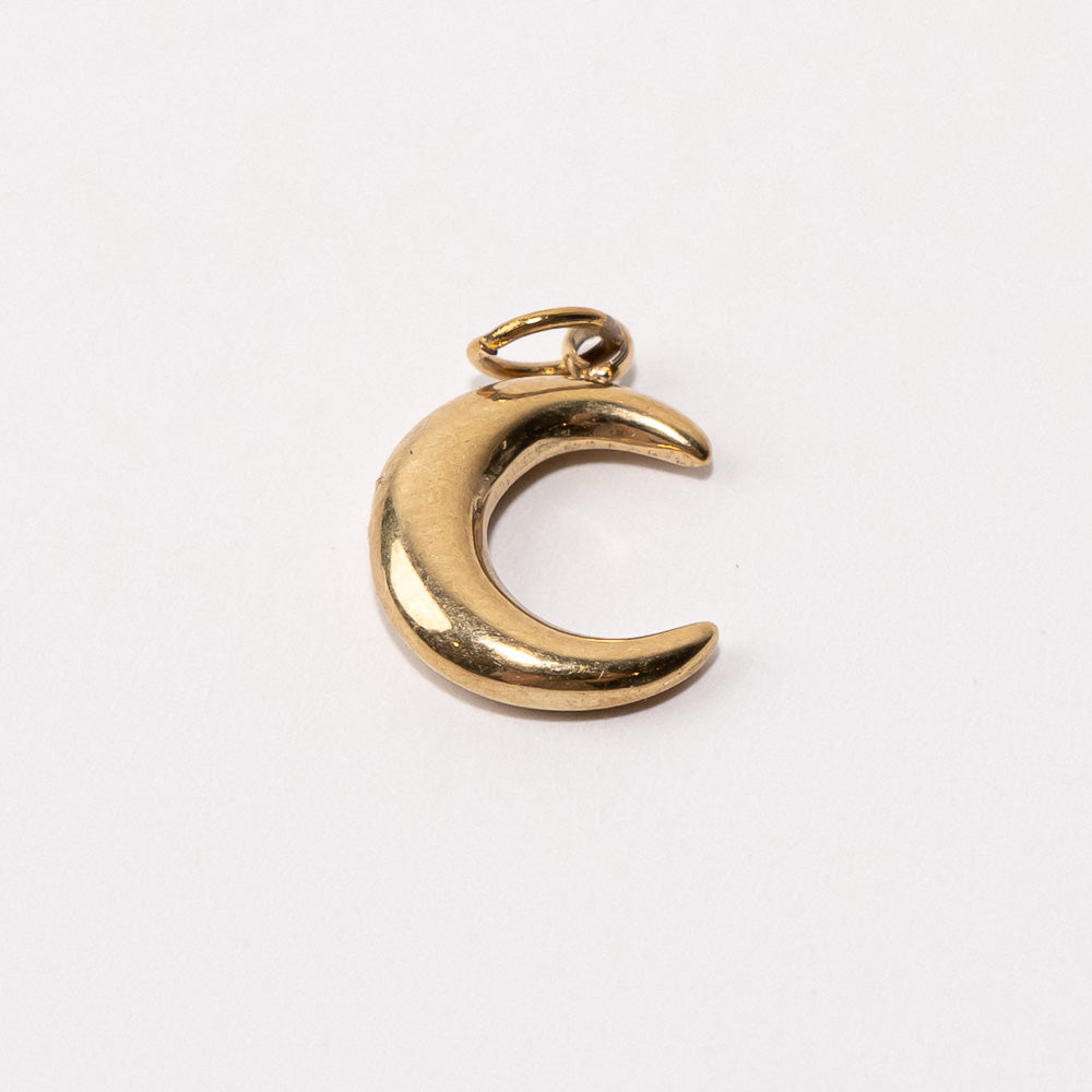 Moon Adjustable Loop Shoe Charm - Gold||Lune breloque à chaussures ajustable - Or