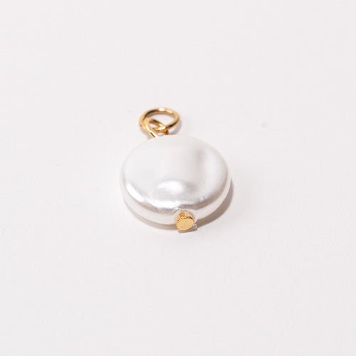 Pearl Adjustable Loop Shoe Charm - Gold||Perle breloque à chaussures ajustable - Or