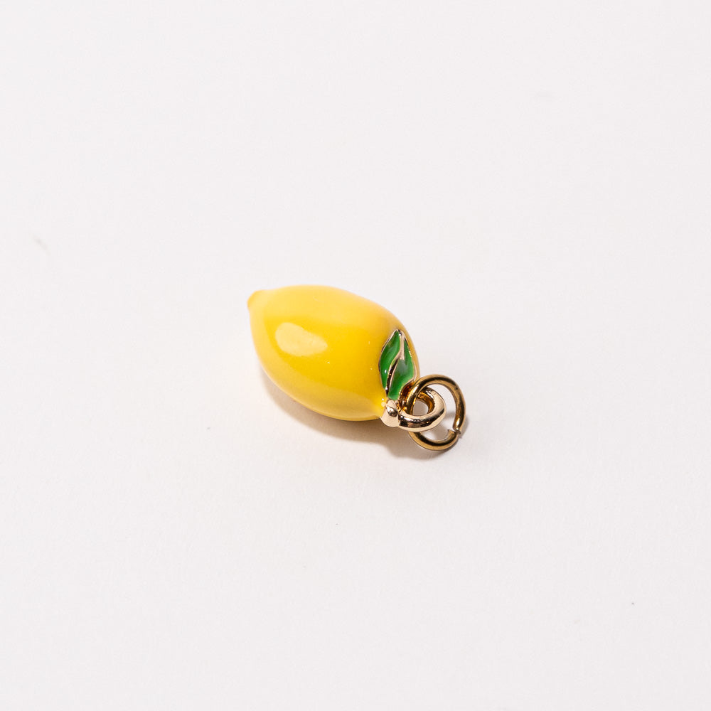 Lemon Adjustable Loop Shoe Charm - Gold||Citron breloque à chaussures ajustable - Or