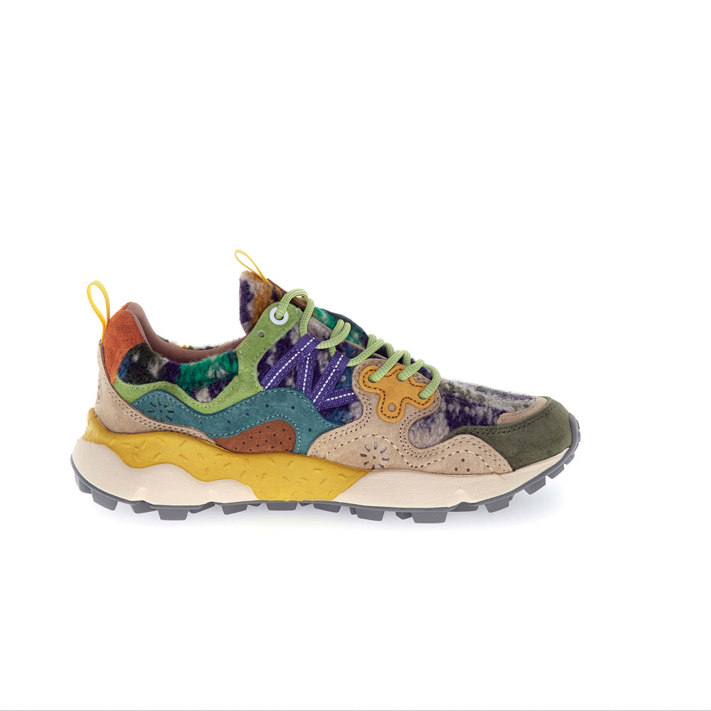 Yamano 3 - Grey-Taupe-Dark Green Suede/Teddy