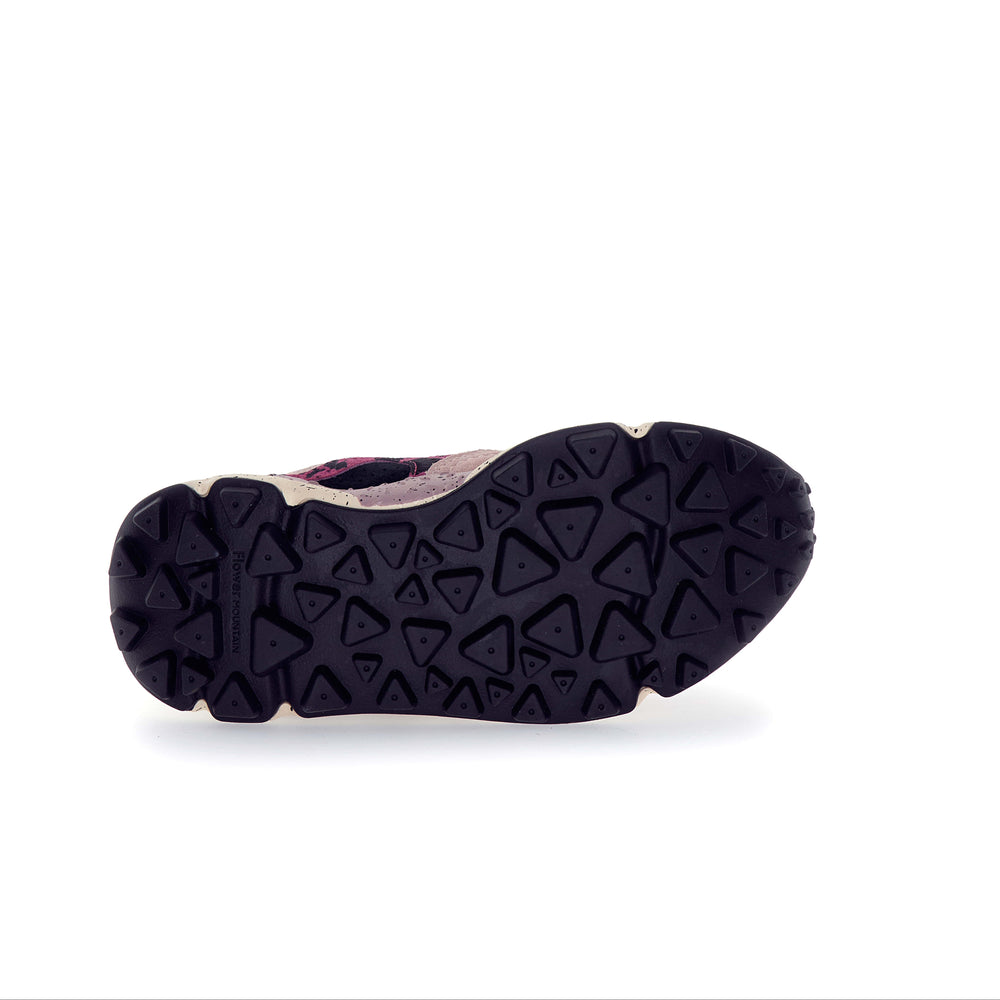 Yamano 3 - Coral-Rose-Black Suede/Pony Hair/Nylon