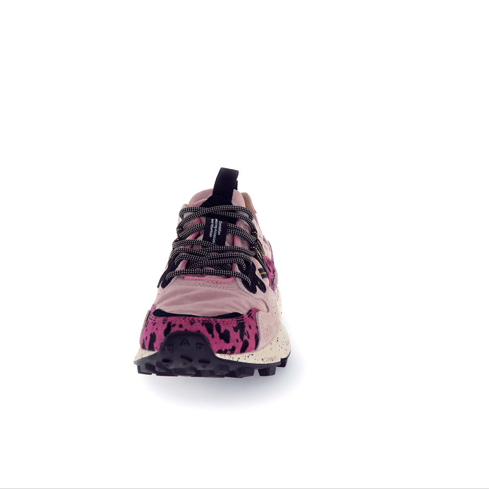 Yamano 3 - Coral-Rose-Black Suede/Pony Hair/Nylon