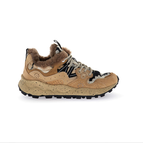 Yamano 3 - Mud Suede/Woolen Knit Braids with Shearling