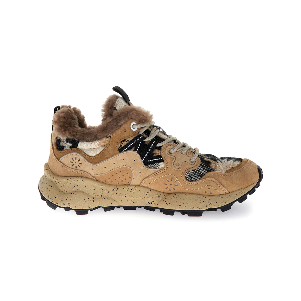 Yamano 3 - Mud Suede/Woolen Knit Braids with Shearling