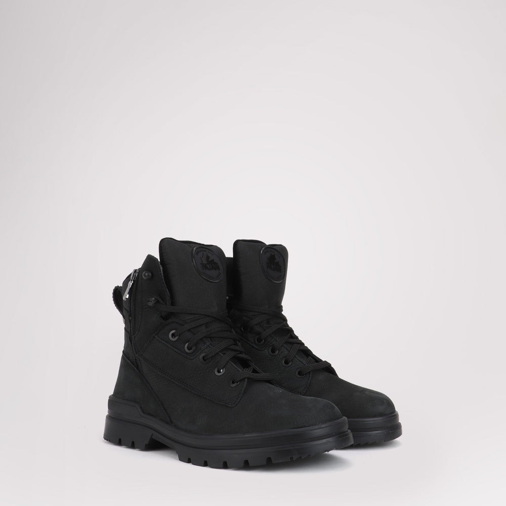 Men's Maddox with Ice grippers - Black Leather||Maddox pour hommes avec crampons - Cuir noir