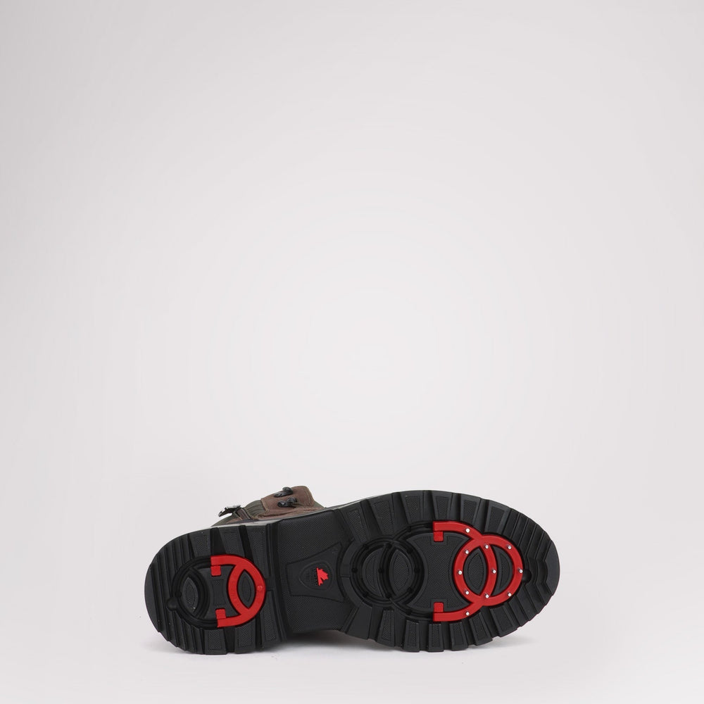 Men's Maddox with Ice grippers - Dark Brown-Military Leather||Maddox pour hommes avec crampons - Cuir brun foncé-militaire