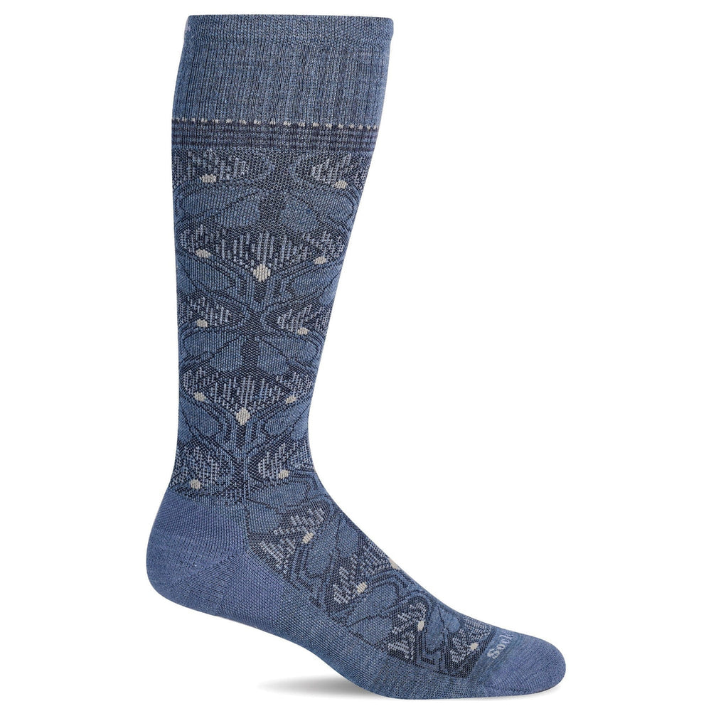 Floral Tapestry Knee-High Women - Bluestone Moderate Compression (15-20mmHg)