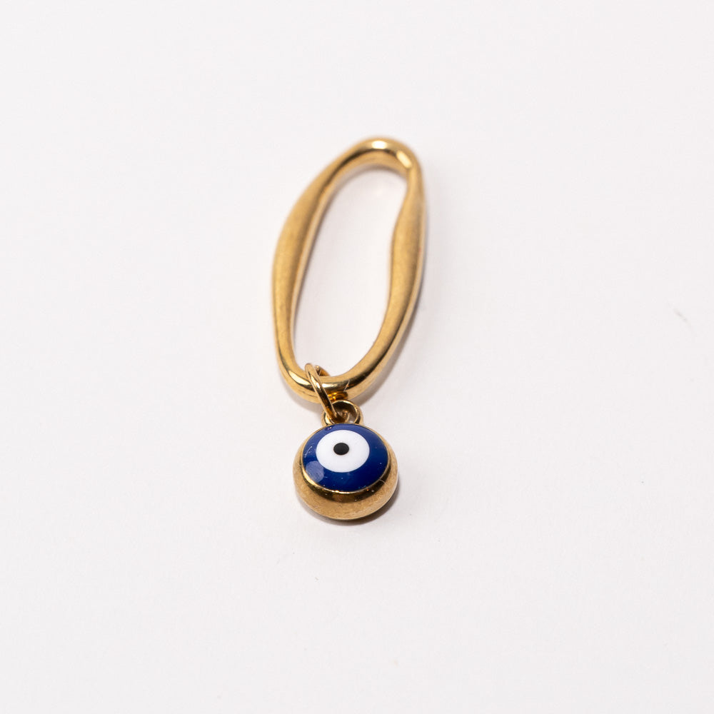 Evil Eye Fixed Loop Shoe Charm - Gold||Mauvais oeil breloque à chaussures à glisser - Or