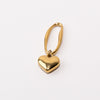 Heart Fixed Loop Shoe Charm - Gold||Coeur breloque à chaussures à glisser - Or