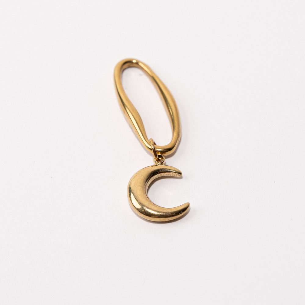 Moon Fixed Loop Shoe Charm - Gold||Lune breloque à chaussures à glisser - Or