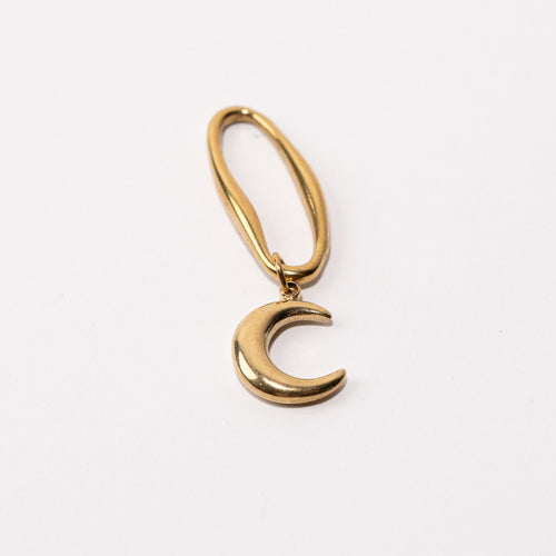Moon Fixed Loop Shoe Charm - Gold||Lune breloque à chaussures à glisser - Or