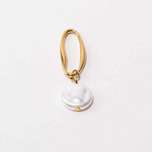 Pearl Fixed Loop Shoe Charm - Gold||Perle breloque à chaussures à glisser - Or