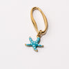 Starfish Fixed Loop Shoe Charm - Gold||Étoile de mer breloque à chaussures à glisser - Or
