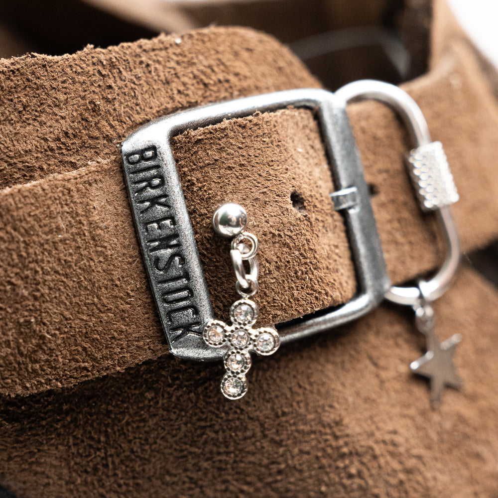 Bow Pendant Shoe Charm - Silver||Boucle breloque à chaussures pendentif - Argent