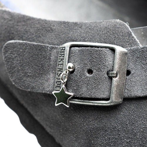 Small Star Pendant Shoe Charm - Silver||Petite étoile breloque à chaussures pendentif - Argent