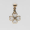 Clover Pendant Shoe Charm - Gold||Trèfle breloque à chaussures pendentif - Or